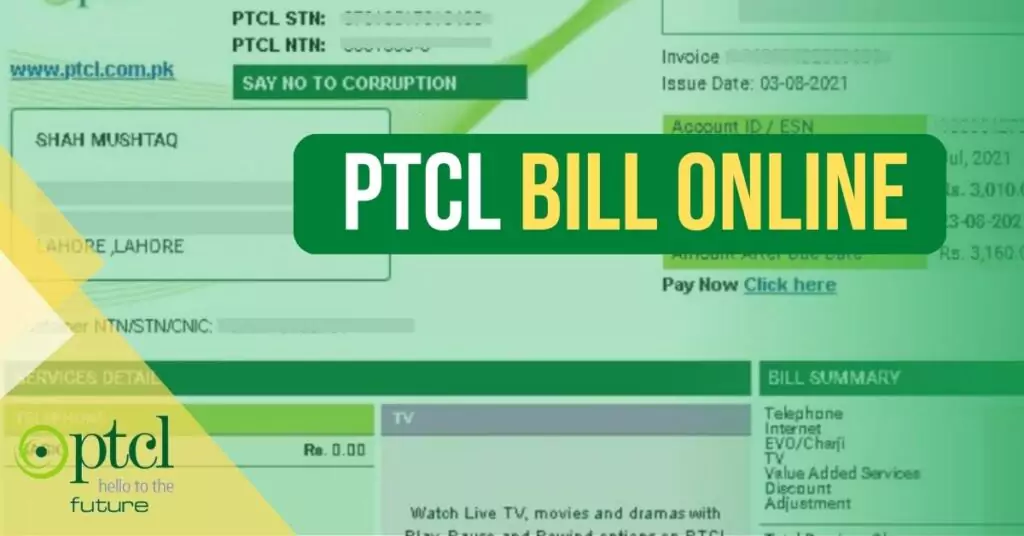PTCL Bill Online