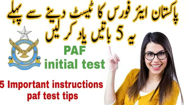 Tips for Taking the PAF Test