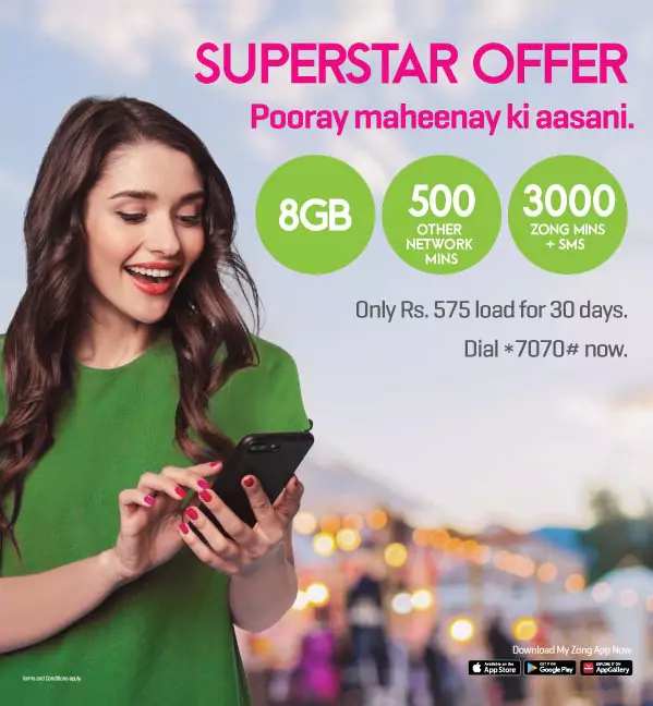 Zong Prepaid Packages
